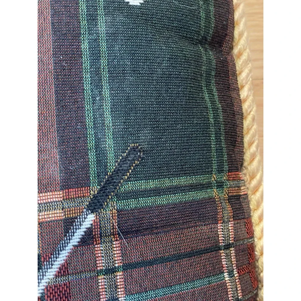 Vintage PGA Golf Tapestry Throw Blanket & Pillow Green Burgundy Cross Clubs